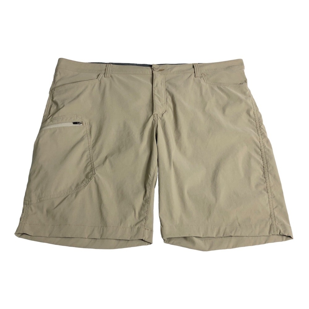 Eddie Bauer Shorts Mens 42 Khaki Tan Nylon Hiking Outdoor Gorpcore 44x10.5